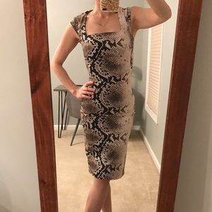 Karen Mullen sexy jungle maxi dress